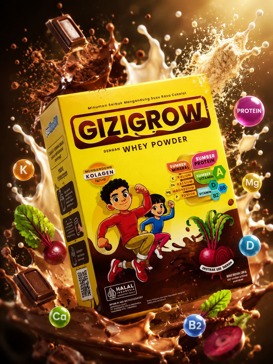Produk Gizigrow whey protein anak